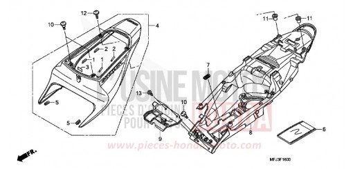 WINDLAUF, HINTEN CBR600RAA de 2010